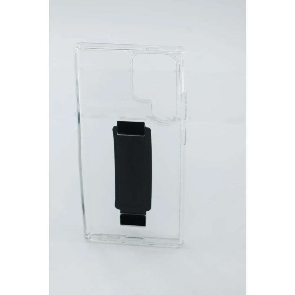 Encased Samsung Galaxy S24 Ultra Clear Case with Black Finger Strap